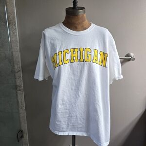 Gildan White Michigan Short Sleeve Tee